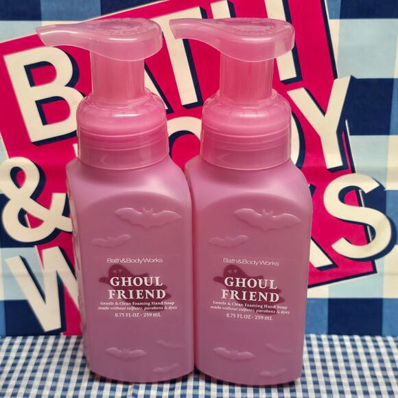 BBW Ghoul Friend Gentle & Clean Foaming Hand Soap | 2 Pack Pink Bat Bottle - Picture 1 of 2